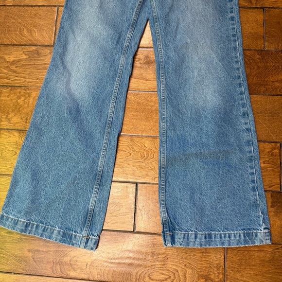 Zara High Rise Wide Leg Jeans Medium Wash Straight Baggy Denim Size 4 - Picture 3 of 6